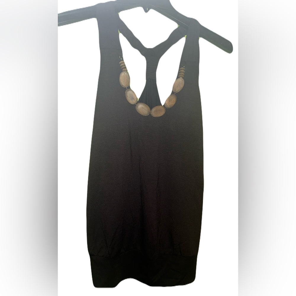 Dark Brown Casual Tank Top